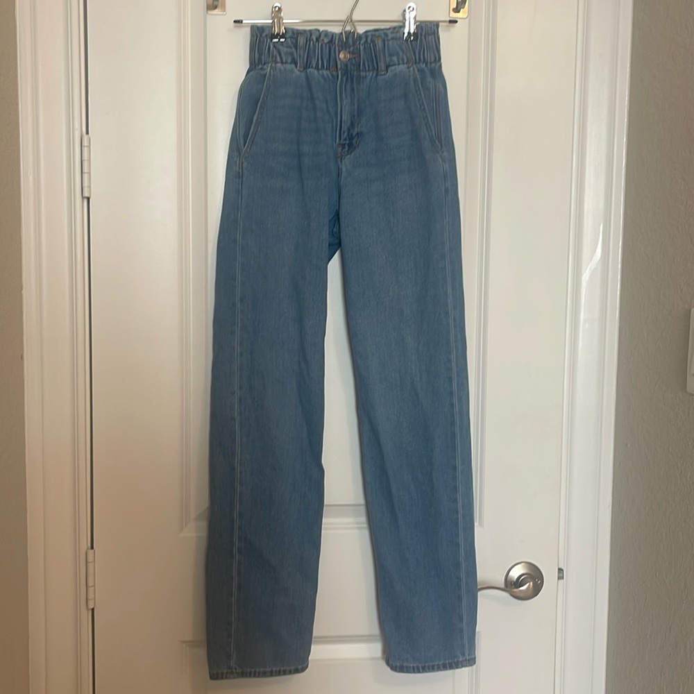 American eagle, women waisted jeans, size 0, blue